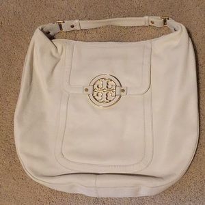 Tory Burch White leather shoulder purse